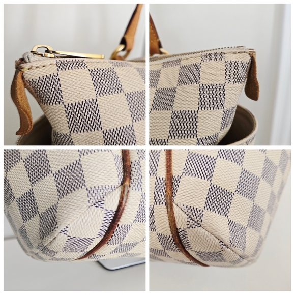 Authentic LOUIS VUITTON LV Totally Azur PM White Damier Checkered Tote - Picture 10 of 16